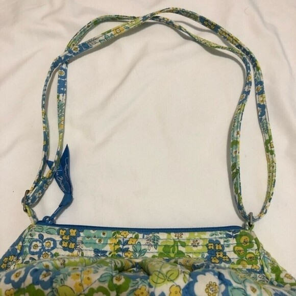 Vera Bradley English Meadow Small Y2K Bag Baguette Shoulder Crossbody Green Blue - Picture 3 of 10